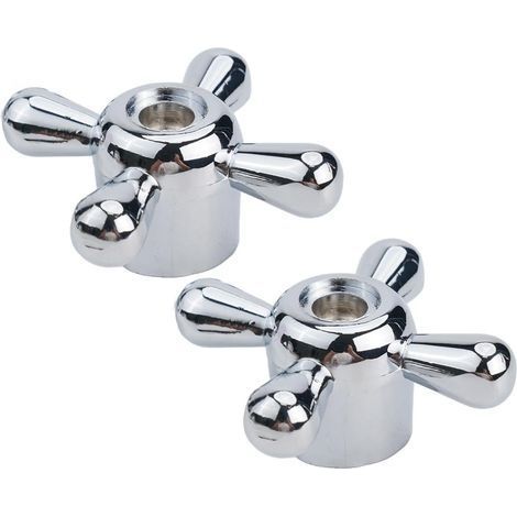 Lot de 2 valves d'angle pour éviers, bassins à légumes, lavabos, robinets d'eau froide simples, volant à ouverture rapide, accessoires de poignée d'interrupteur de salle de bain, modèle J (1/5)