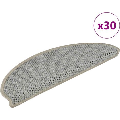 vidaXL Tappeti Adesivi Scale Aspetto Sisal 30pz 65x21x4cm Verde Chiaro