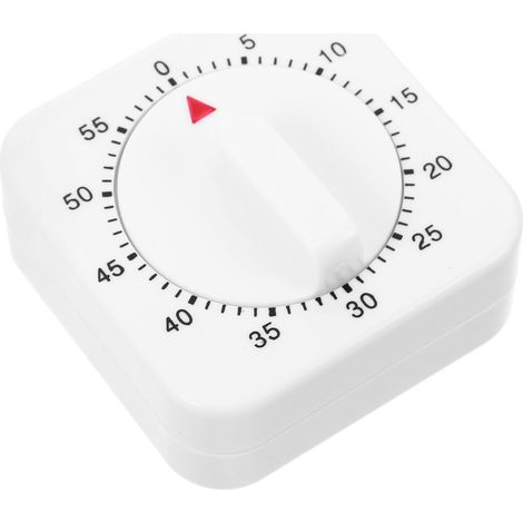 UKCOCO Minuteur avec Alarme Sonore Forte 60 en Plastique Blanc Cuisine (1/5)