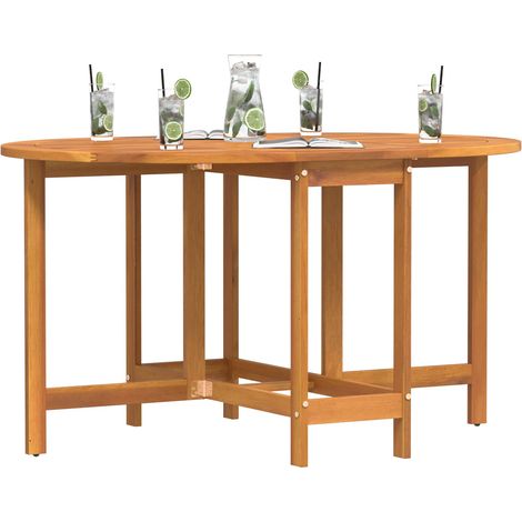 Table de jardin Table d'extérieur Marron 110 x 60 x 72 cm Bois d'Acacia Massif (1/5)
