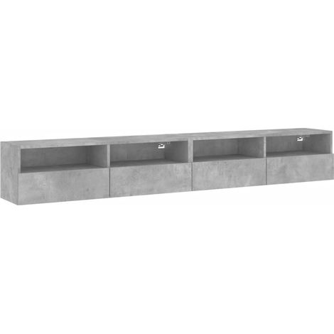 Maison Exclusive - TV-Wandschränke 2 Stk. Betongrau 100x30x30 cm
