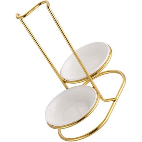 Soporte para cucharas y espátulas de cerámica y acero inoxidable, ideal para tapas y utensilios de cocina, ahorra espacio - Crezuo