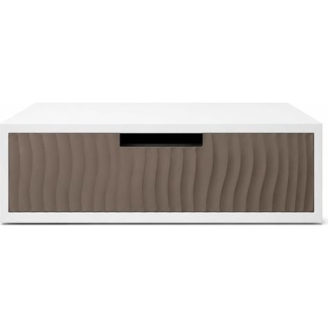 TrAdE Shop Traesio - Cassetto Organizer Porta Capsule Cialde Caffè Tortora Design A Onde Con Divisori 749621 - (1/3)