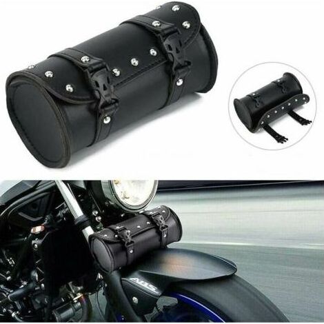 Sacoches moto, universelles, sacoche à outils, cuir, noir, sacoche à outils pour moto, étanche ou résistante à la chaleur (8,27 x 3,94 x 3,94 x 3,94 pouces) (1/5)
