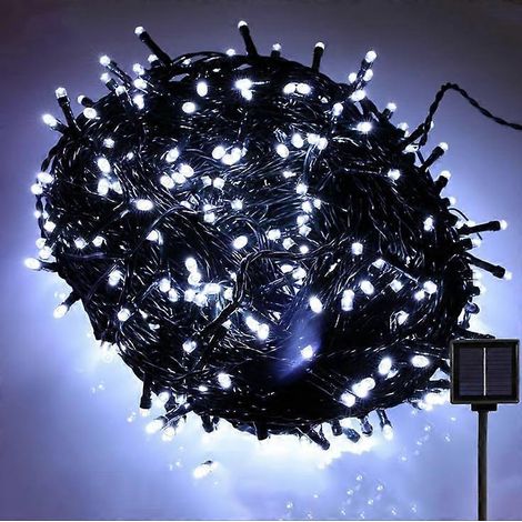 Guirlande lumineuse solaire décorative de 3 m, lumières scintillantes et étoilées, éclairage d'extérieur blanc froid étanche (1/5)