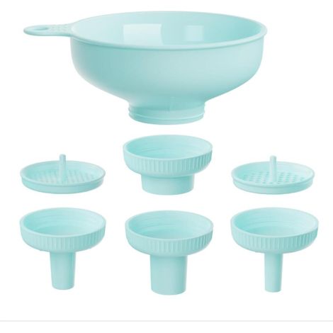 Cuisine à Large Ouverture, Entonnoir de Cuisson et de Mise en Conserve en Plastique de Qualité Alimentaire avec 4 Embouts de Différentes Tailles et Deux Passoires (1/5)