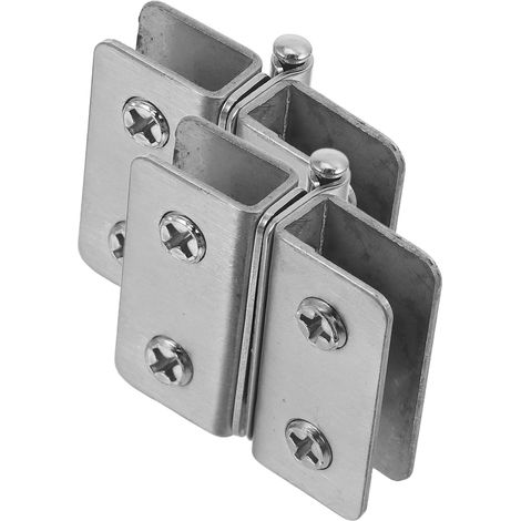 2pièces Lot De charnières de porte Verre inox (1/5)