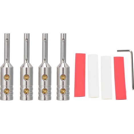 Monosaudio B80(R) Bananenstecker aus reinem Kupfer für professionelle Audio- und Videogeräte