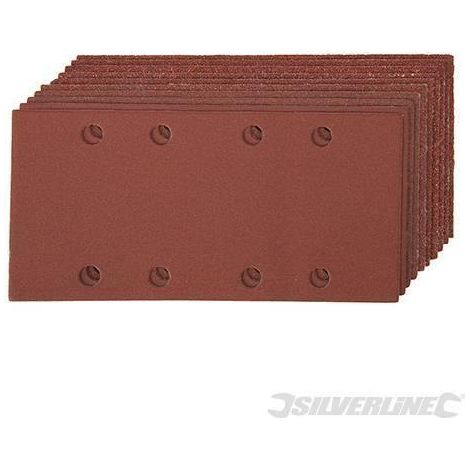 Foglie abrasive autoadesive perforate 1/3 - 10 pezzi Grani: 2 x 60, 3 x 80, 3 x 120, 2 x 240