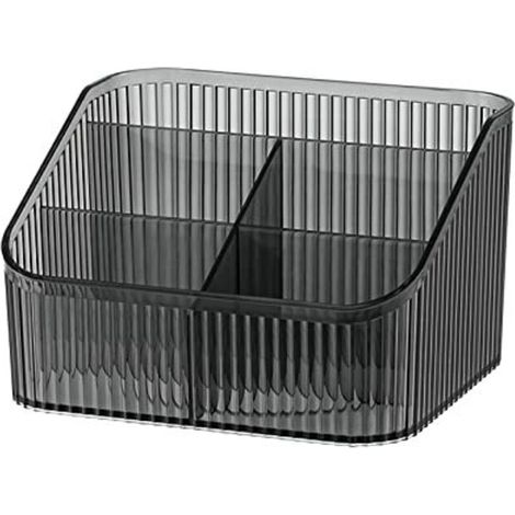 Make-up-Organizer mit 5 Fächern, Aufbewahrung für Make-up-Pinsel aus Acryl, Schminktisch-Organizer für Kosmetikartikel, Eyeliner, Lippenstift (Schwarz L)