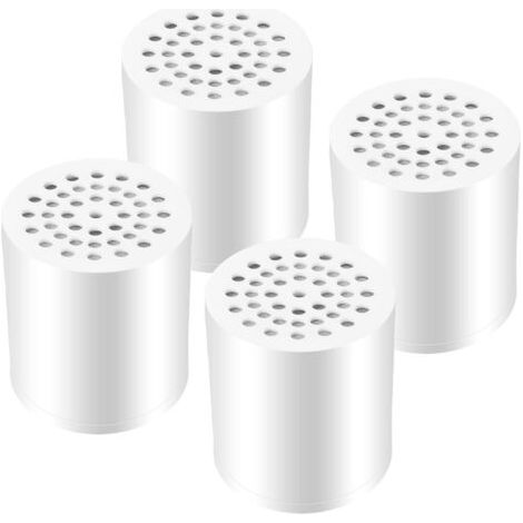 Lot de 4 filtres de douche universels à 20 étapes - Purificateur d'eau dure - Élimine le chlore, les métaux lourds, le fer, les autres sédiments, l'adoucisseur d'eau avec haut rendement (1/5)