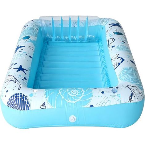 Lettino gonfiabile reclinabile - Lettino prendisole gonfiabile - Relax estivo - Con portabicchiere - 185 x 115 cm - Blu (1/5)