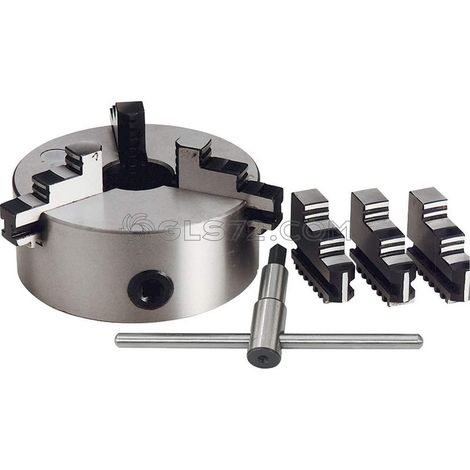 PLATO DE PRECISION CON 3 + 3 GARRAS MORDAZAS PARA TORNO Žÿ125 MM FERVI M049/125 (1/5)