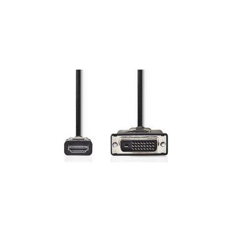 nedis CCGB34800BK20 adaptador HDMI DVI-D negro 2 metros
