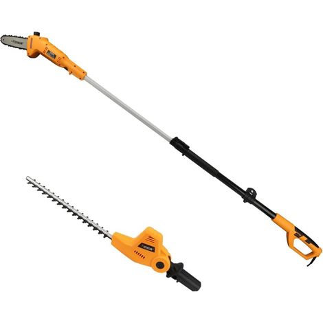 Scie d'élagage télescopique 2 en 1 et taille-haie 500 W/700 W, 195-253 cm, orange/noir, boîte de couleur (1/5)