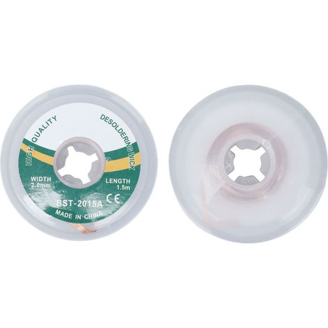 Entlötdraht aus Kupferlegierung, Entlötlitze, Entferner ohne Reinigung, Lötsauger, 1,5 Meter, 2,0 mm (2015A) (1/5)