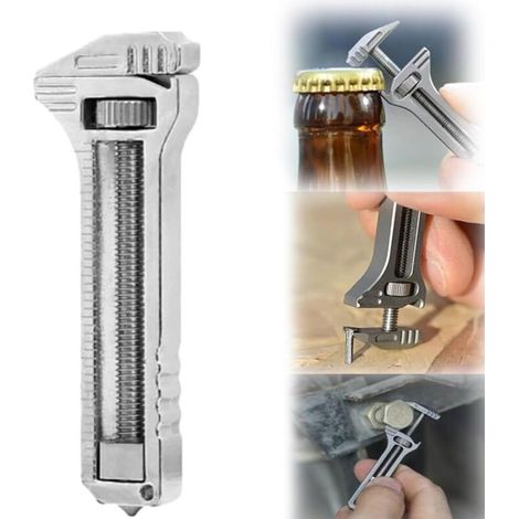 Clé multifonction, décapsuleur et extracteur de clous, compacte, parfaite pour réparation, randonnée, et camping. (1/5)