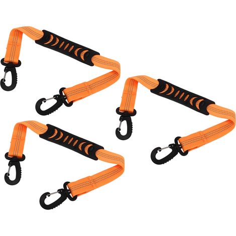 Porte-Chaussures de Sport 3 en 1 pour Roller, Ski et Snowboard - Sangle de Transport en Nylon Résistant Orange (1/5)