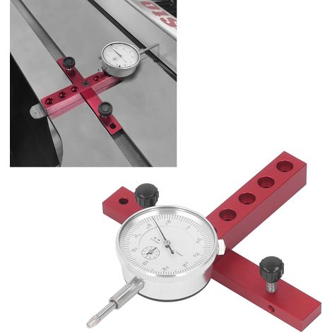 Calibrateur à cadran réglable pour scie circulaire de table, outil de correction du parallélisme de la lame de scie circulaire de table, outil de quincaillerie pour le travail du bois (version courte) (1/5)