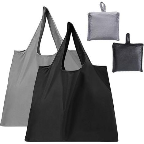 2 sacs de courses -pliable -Idéal pour le shopping, les voyages, les activités de plein air et le camping. (1/5)