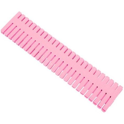 Organisateur de Tiroir,24 pièces diviseurs de tiroir, réglables,séparateurs de Compartiment de Grille de tiroir pour sous-vêtements, Chaussettes, Fournitures de Bureau etc. (rose)32cmx7cm (1/4)