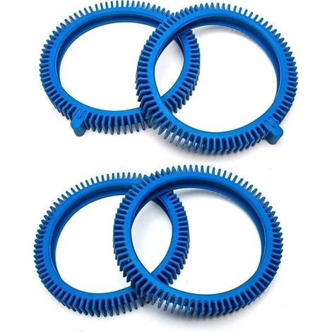 Kit Pneus Avant Et Arriere - Pour Nettoyeur Piscine - PVC Bleu - Diametre Exterieur 193 mm - Lot De 2 (1/4)