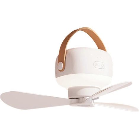 Tragbarer, wiederaufladbarer Deckenventilator mit 7200-mAh-Akku, LED-Licht und Fernbedienung, ideal für Zuhause, Outdoor-Aktivitäten und Camping. Hängeventilator mit Licht. (1/5)