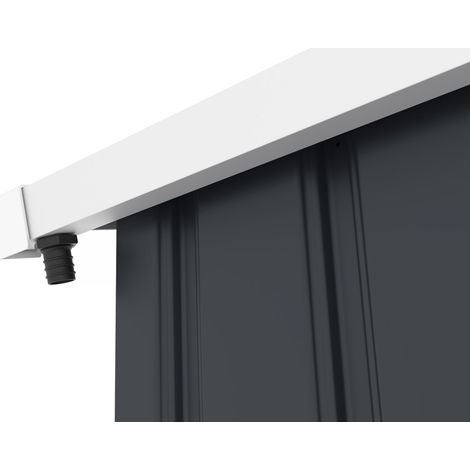 Habitat Et Jardin – Gouttière en métal pour abri de jardin 2 à 6m2 – Anti-UV – Antirouille – Diamètre intérieur 16 mm – Installation rapide (1/4)