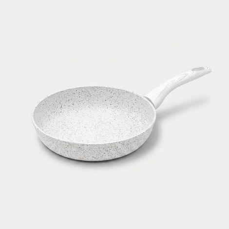 Antihaft-Pfanne 24cm Aluminium mit weißem Holzgriff Stonewhite (1/2)