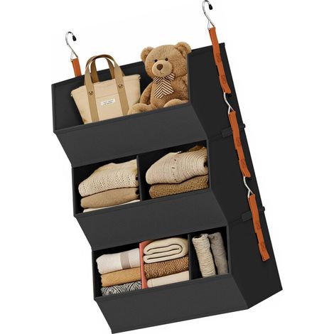 Armario colgante pequeño para guardar ropa - Negro