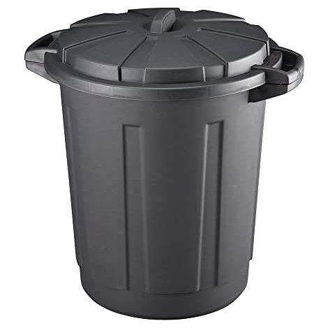 Gemeinschaftsmülltonne Schwarz 80 Liter mit Deckel Mondex