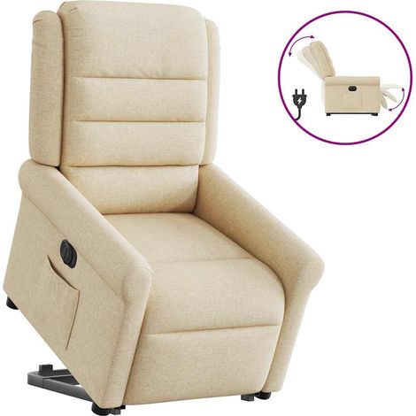 Relaxsessel mit Aufstehhilfe Elektrisch Creme Stoff vidaXL (1/5)