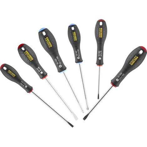 Stanley FatMax 6-Piece Screwdriver Set (Parallel, Flared, Pozi) - Model STA065428