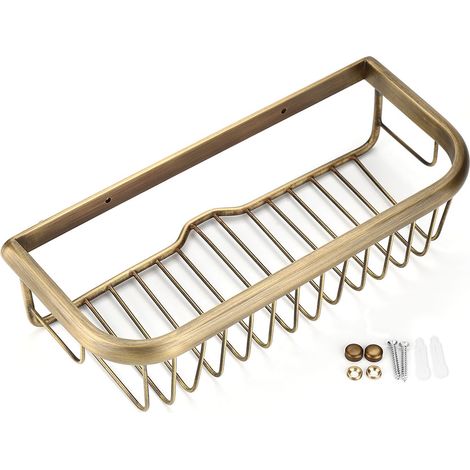 30 cm Duschablage aus Kupfer, Seifen- und Shampooablage, Wandregal fürs Badezimmer (1/5)