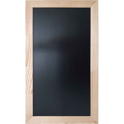 Ardoise murale double face avec moulure large en bois brut, dimensions 108 x 63 cm (1/5)