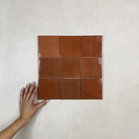 Carrelage mural Effet Zellige Orange CROGIOLO ZELLIGE 10x10 cm Corallo (1/3)