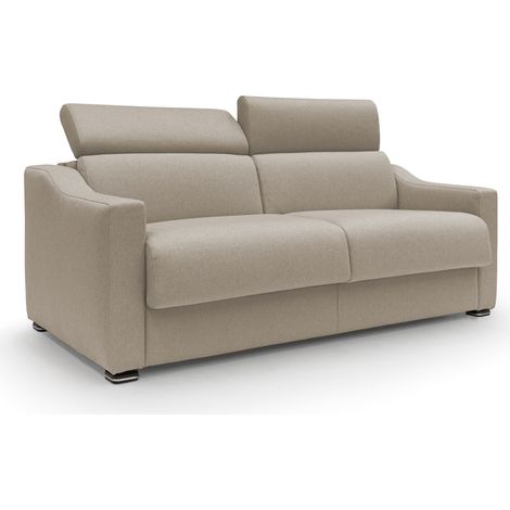 Amber Schlafsofa mit 18 cm hoher Matratze Stoff T05 171 cm (mat. 120x197) beige (1/4)