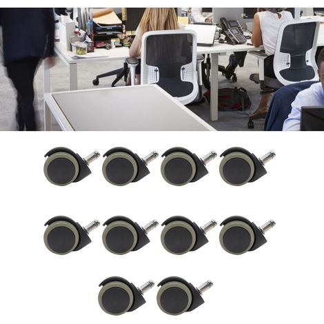 Set mit 10 olivgrünen 5 cm (2 Zoll) Rollen für Chefsessel, Bürorollen mit Nylonfedern (1/5)