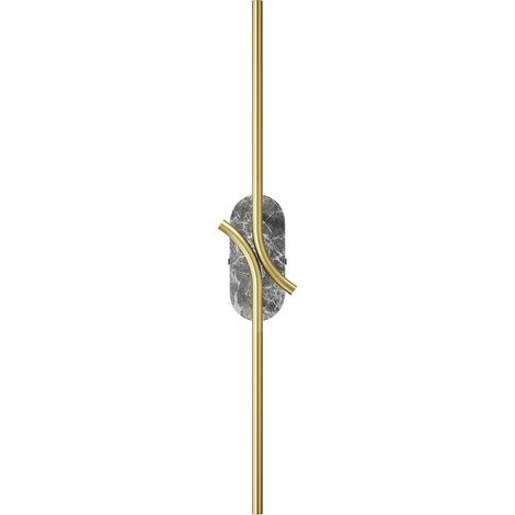 Maytoni RenAIssance Lampada da parete moderna a LED integrata in ottone, grigio 3000K 200lm, paralume bianco (1/2)