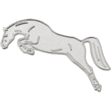 Spilla da concorso in metallo forma di cavallo che salta