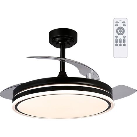 Ventilador LED aspas plegables Perla Negro CCT Dim (72W) (1/5)