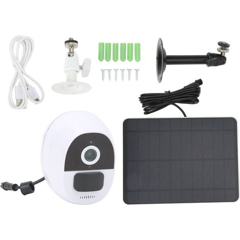Caméra Solaire Extérieure 1080P Vision Nocturne Couleur WiFi Sans Fil avec Détection PIR et Mouvement Humain (1/5)