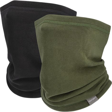 Schlauchschal winddicht multifunktional für Damen und Herren, warm, atmungsaktiv, Schwarz+Grün (1/5)