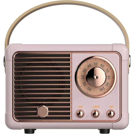 Enceinte Bluetooth, Décoration rétro, Enceintes Bluetooth sans fil portables vintage, Pour cuisine, bureau ou bureau (1/5)