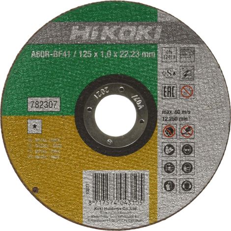 HITACHI ACCESORIOS - Hikoki 782307 - Disco de corte (INOX) 125X1