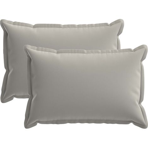 vidaXL Funda de almohada 2 uds. HOUTEN Gris 40 x 60 cm Poliéster (1/2)