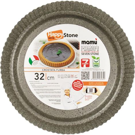 HAPPY STONE CROSTATA FURBA 32CM CON RIVESTIMENTO ANTIADERENTE E ANTIGRAFFIO OKX (1/3)