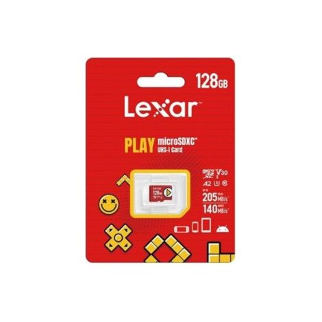 LEXAR 128GB PLAY MICROSDXC™ UHS-I CARDS, UP TO 205MB/S READ, 140MB/S WRITE, C10 A2 V30 U3