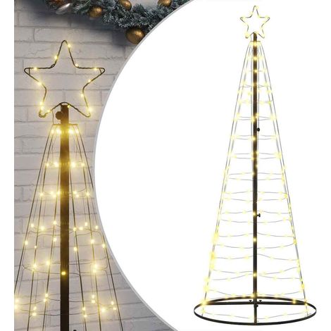 vidaXL Árbol de Navidad LED 200 LEDs blanco cálido 180 cm (1/5)