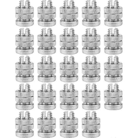 Ensemble de 24 connecteurs de câbles à boulon fendu pour clôtures électriques, en alliage d'aluminium, compatibles avec de multiples clôtures électriques. (1/5)